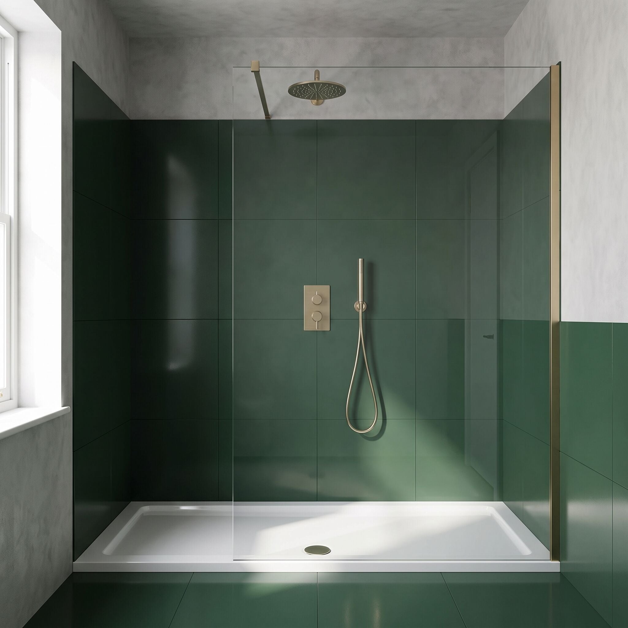Bibe Slimline Rectangular Shower Tray - Gross White