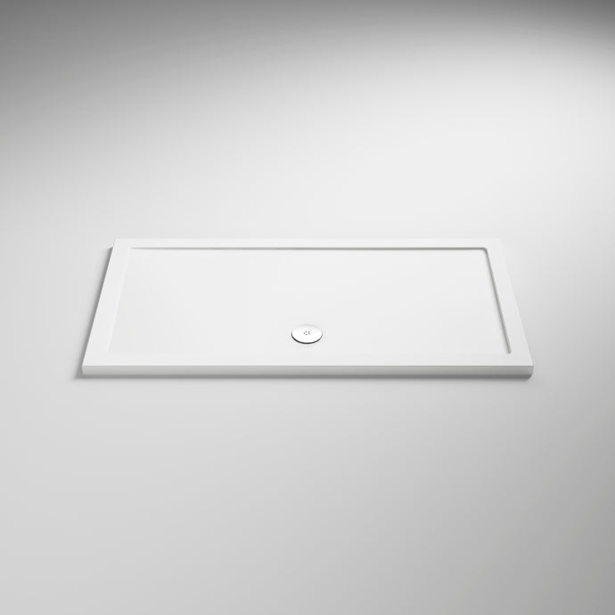 Bibe Slimline Rectangular Shower Tray - Gloss White