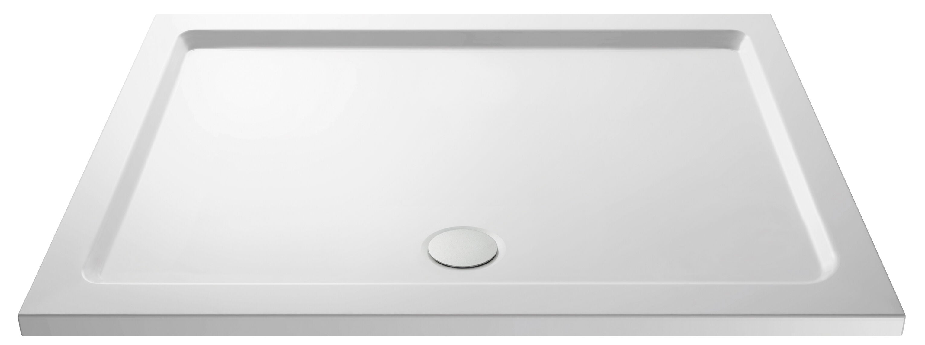 Bibe Slimline Rectangular Shower Tray - Gross White