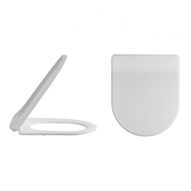 Nio Luxury D-Shaped Soft Close Toilet Seat With Cover Cap