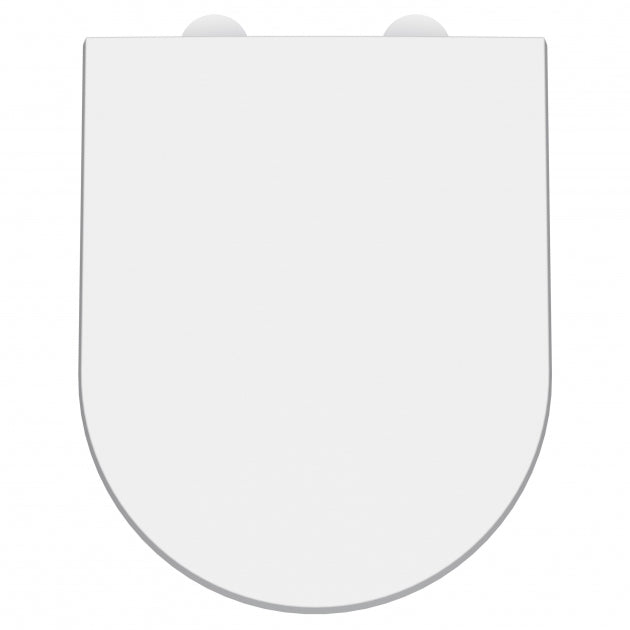 Nio Modern D-Shaped Soft Close Toilet Seat - White