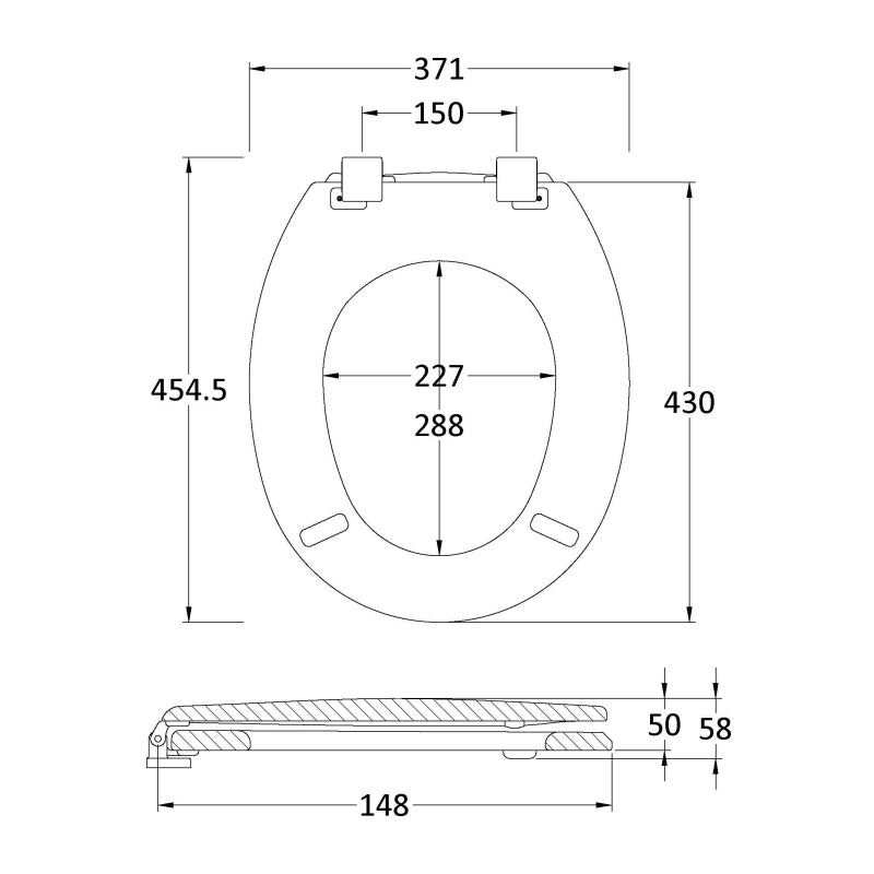 Nio Wooden Standard Toilet Seat - White