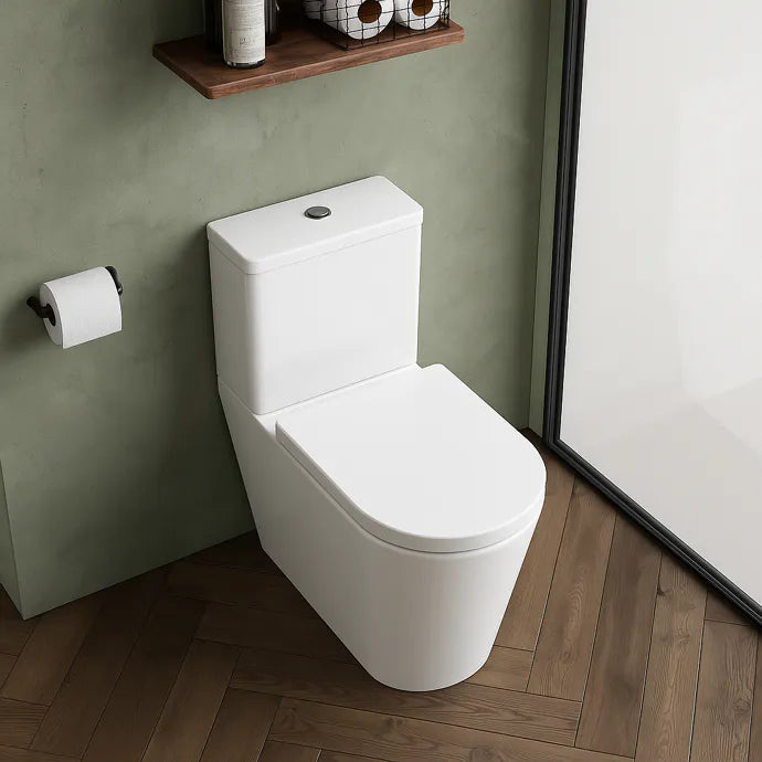 Orlen Close Coupled Toilet with Soft Close Seat & Cistern - White