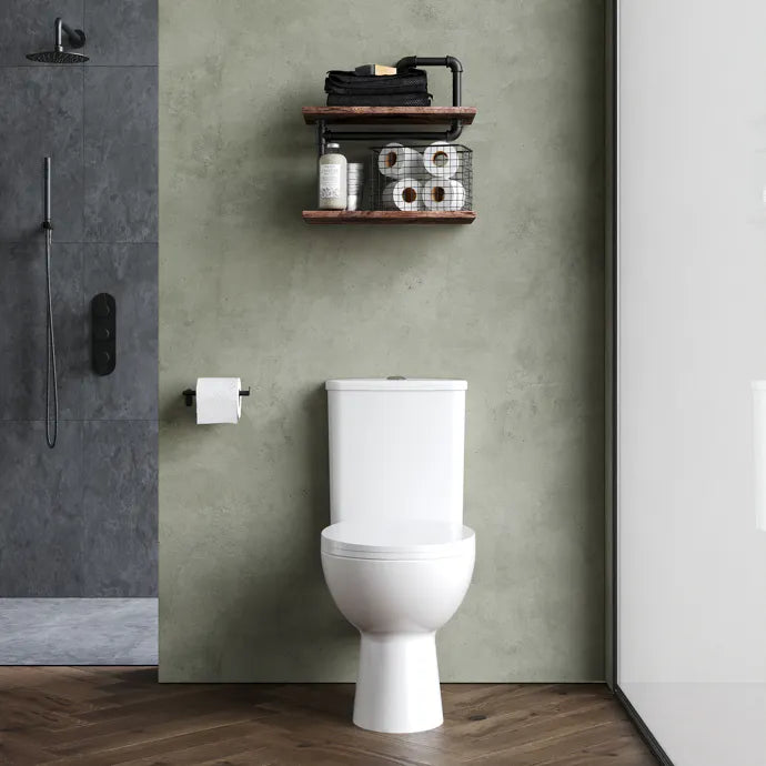 Fantine Close Coupled Toilet with Soft Close Seat & Cistern - White