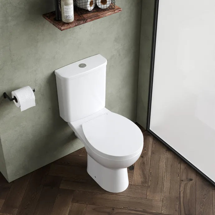 Fantine Close Coupled Toilet with Soft Close Seat & Cistern - White