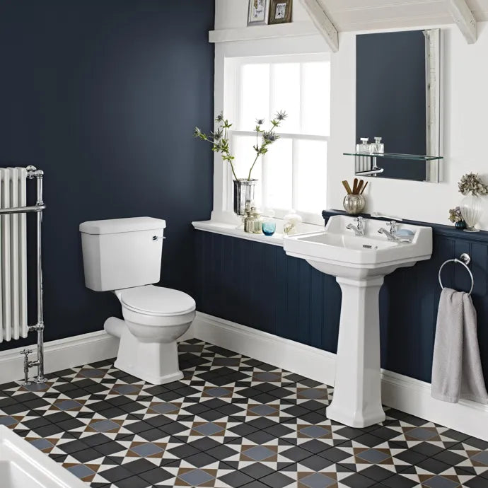 Carlton Close Coupled Toilet with Soft Close Seat & Cistern - White