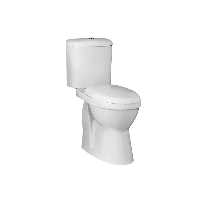 Doc M Packs Comfort Height Close Coupled Toilet with Standard Seat & Cistern - White