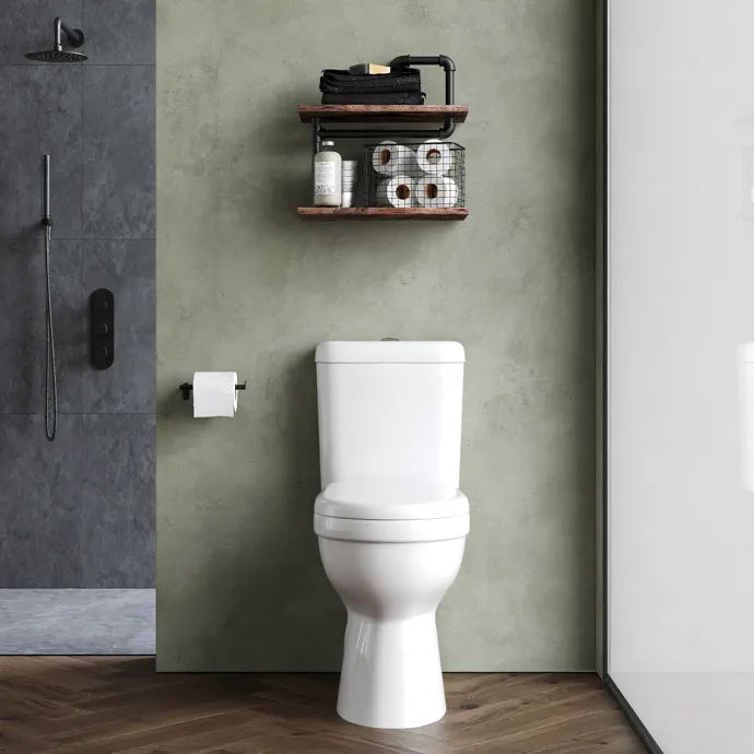 Doc M Packs Comfort Height Close Coupled Toilet with Standard Seat & Cistern - White