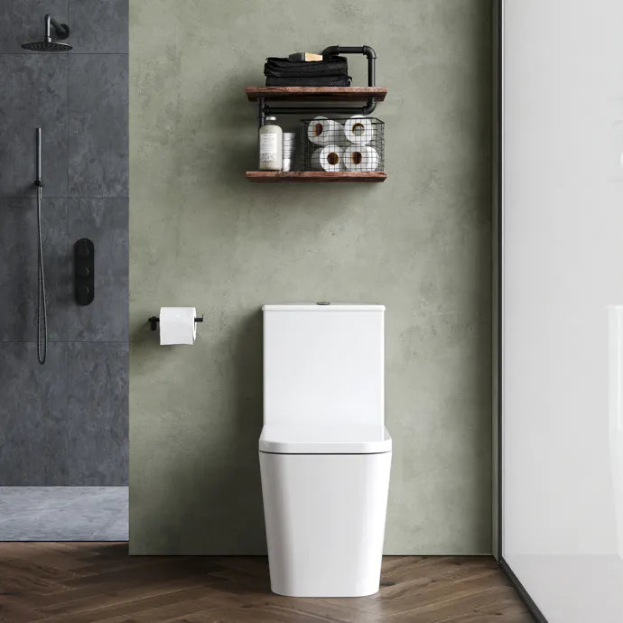 Orlen Close Coupled Toilet with Soft Close Seat & Cistern - White