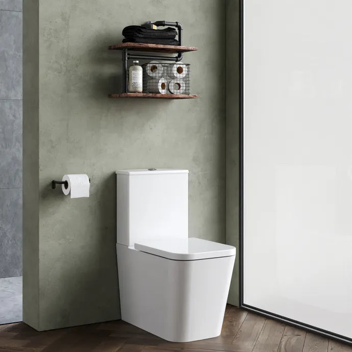 Orlen Close Coupled Toilet with Soft Close Seat & Cistern - White