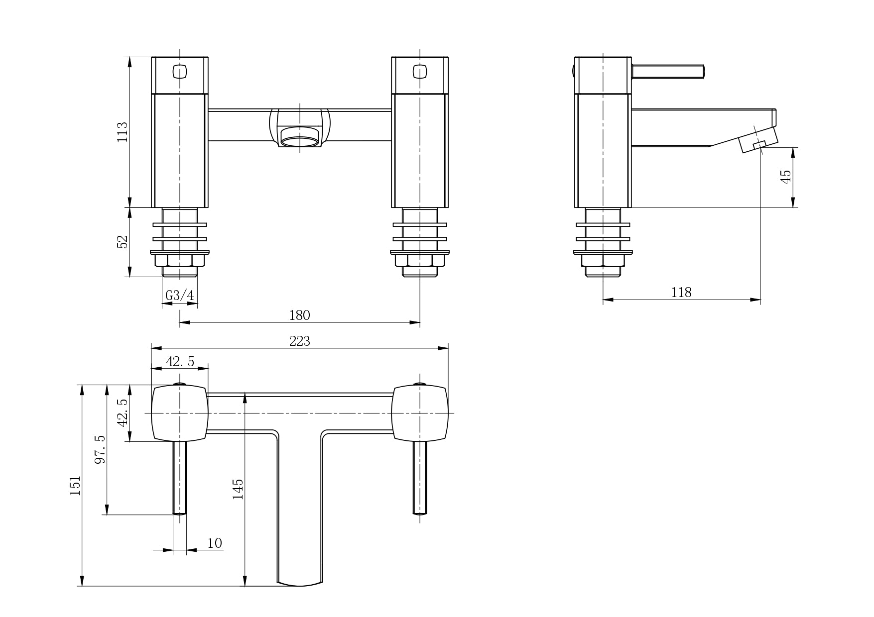 O'Neill Bath Filler Tap - Chrome