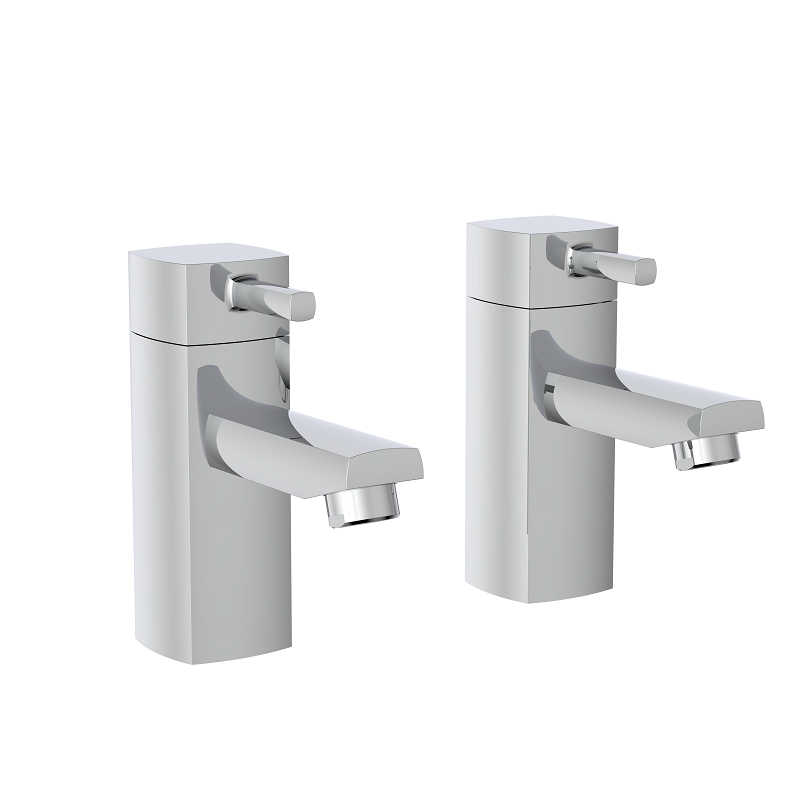 O'Neill Pair of Basin Pillar Taps - Chrome