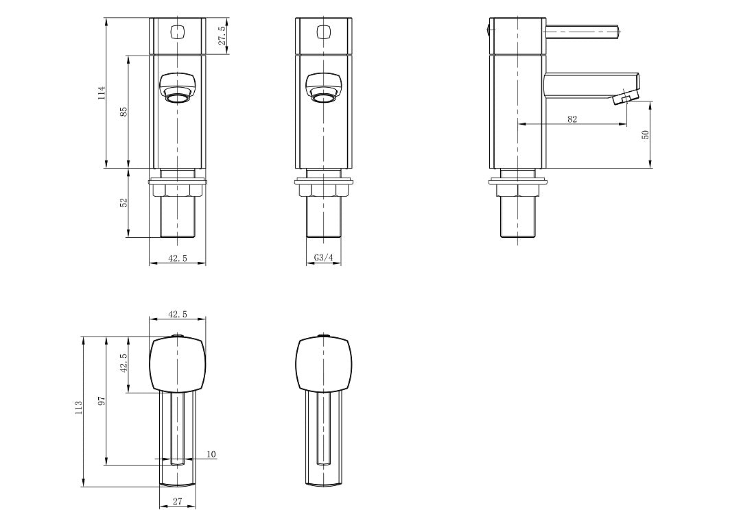 O'Neill Bath Pillar Taps - Chrome