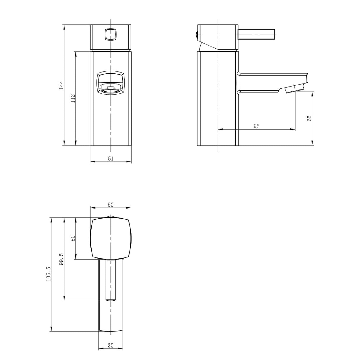 O'Neill Basin Mixer Tap with Slotted Click Clack Waste - Chrome
