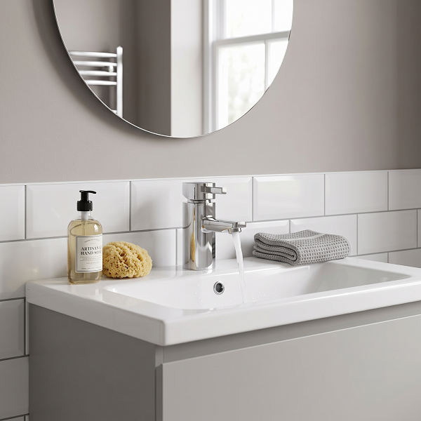 O'Neill Basin Mixer Tap with Slotted Click Clack Waste - Chrome