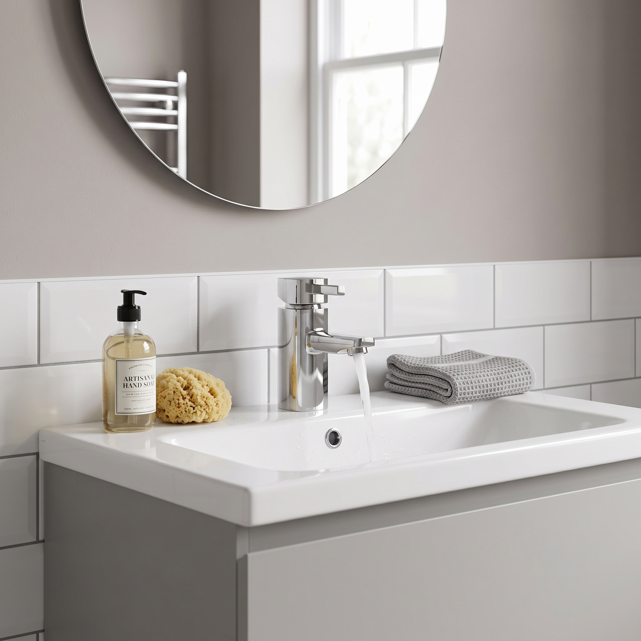 O'Neill Basin Mixer Tap with Slotted Click Clack Waste - Chrome