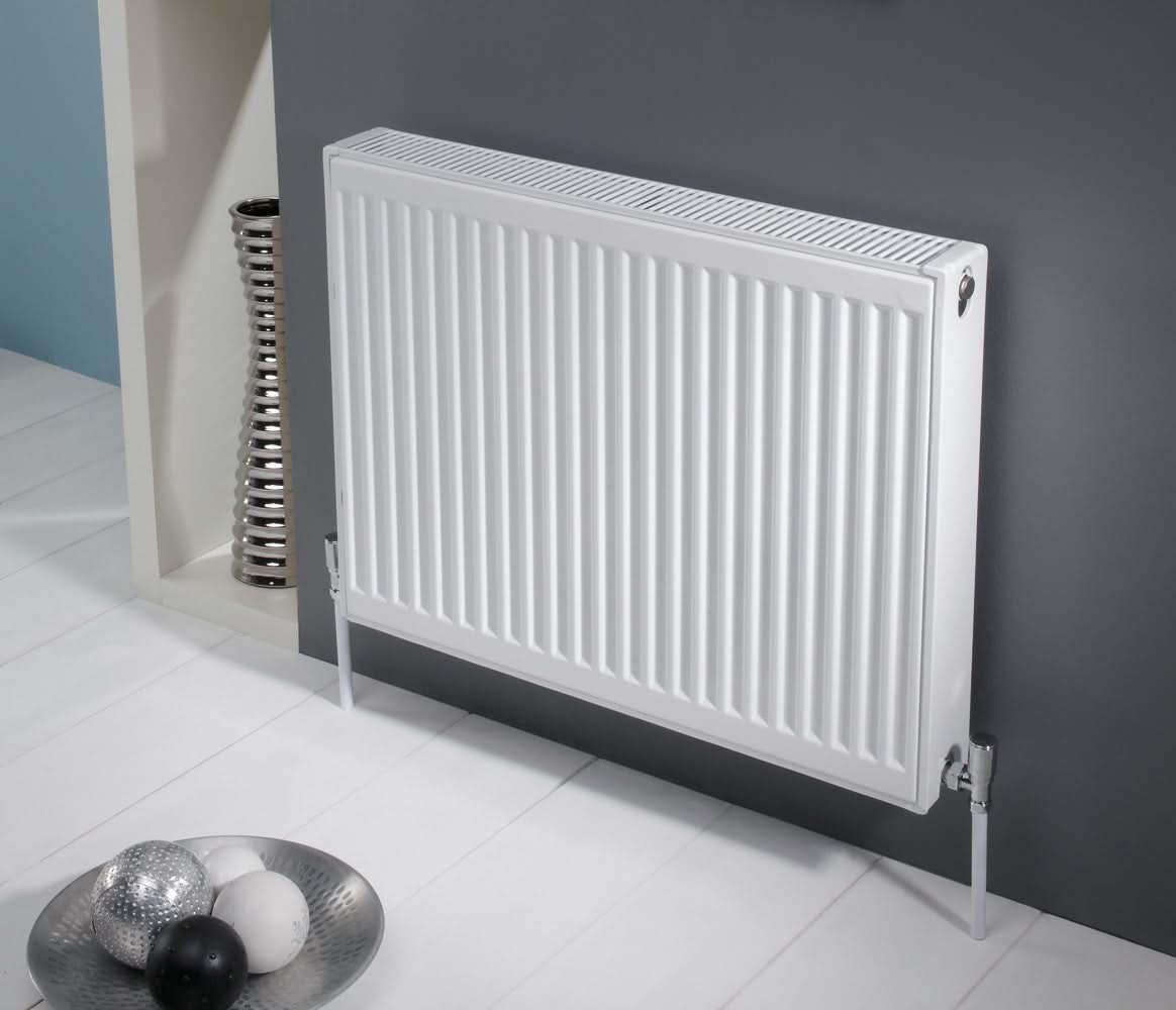 iBathUK Haven Type 21 Panel Radiator with Thermostatic Radiator Valves - White - Various Size Options
