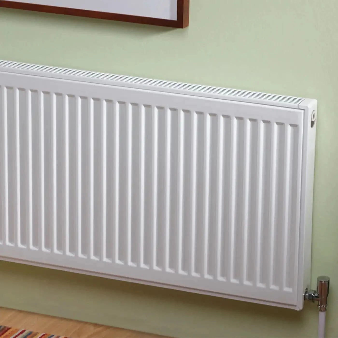 iBathUK Haven Type 21 Panel Radiator with Thermostatic Radiator Valves - White - Various Size Options