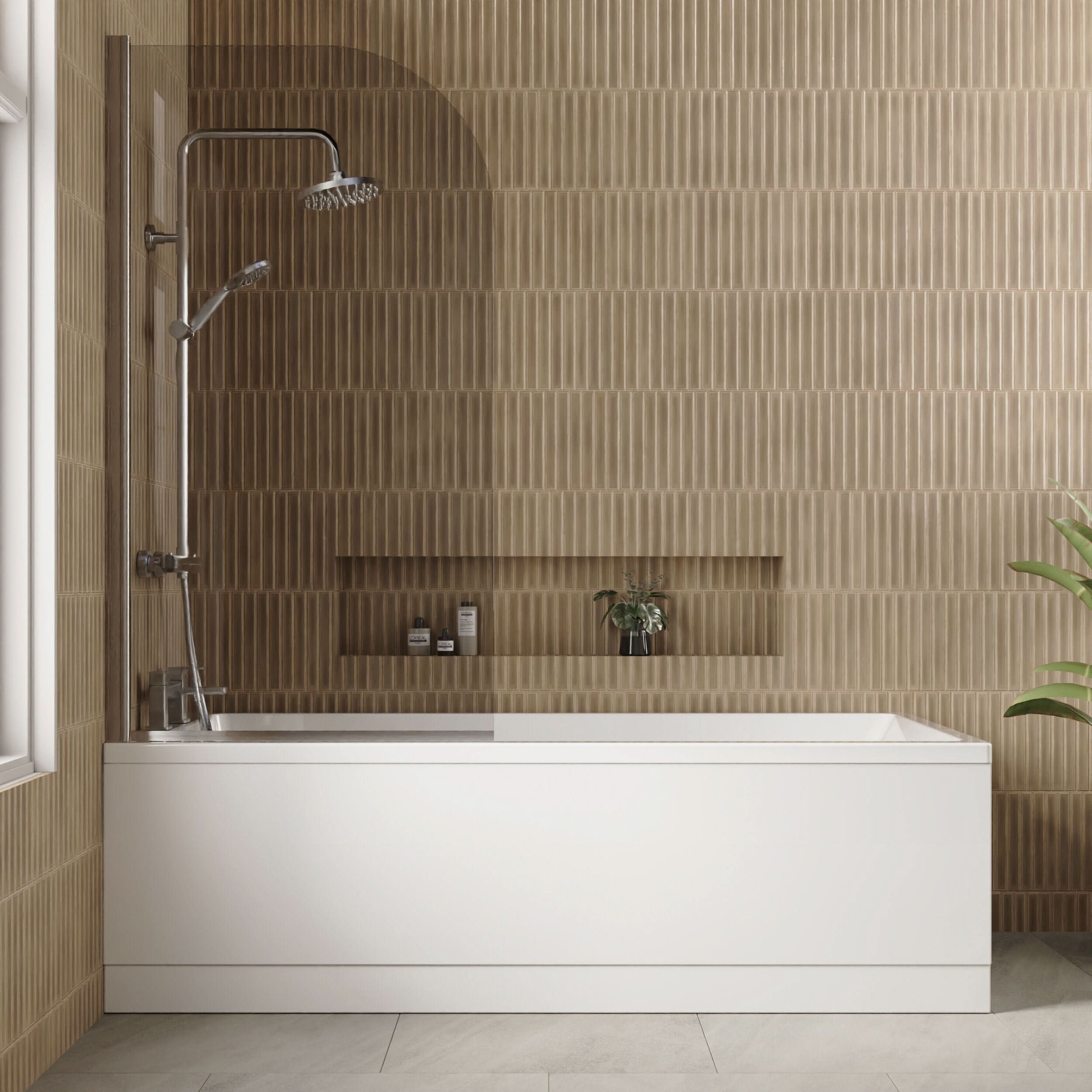 Cove Acrylic Front Bath Panel - European White
