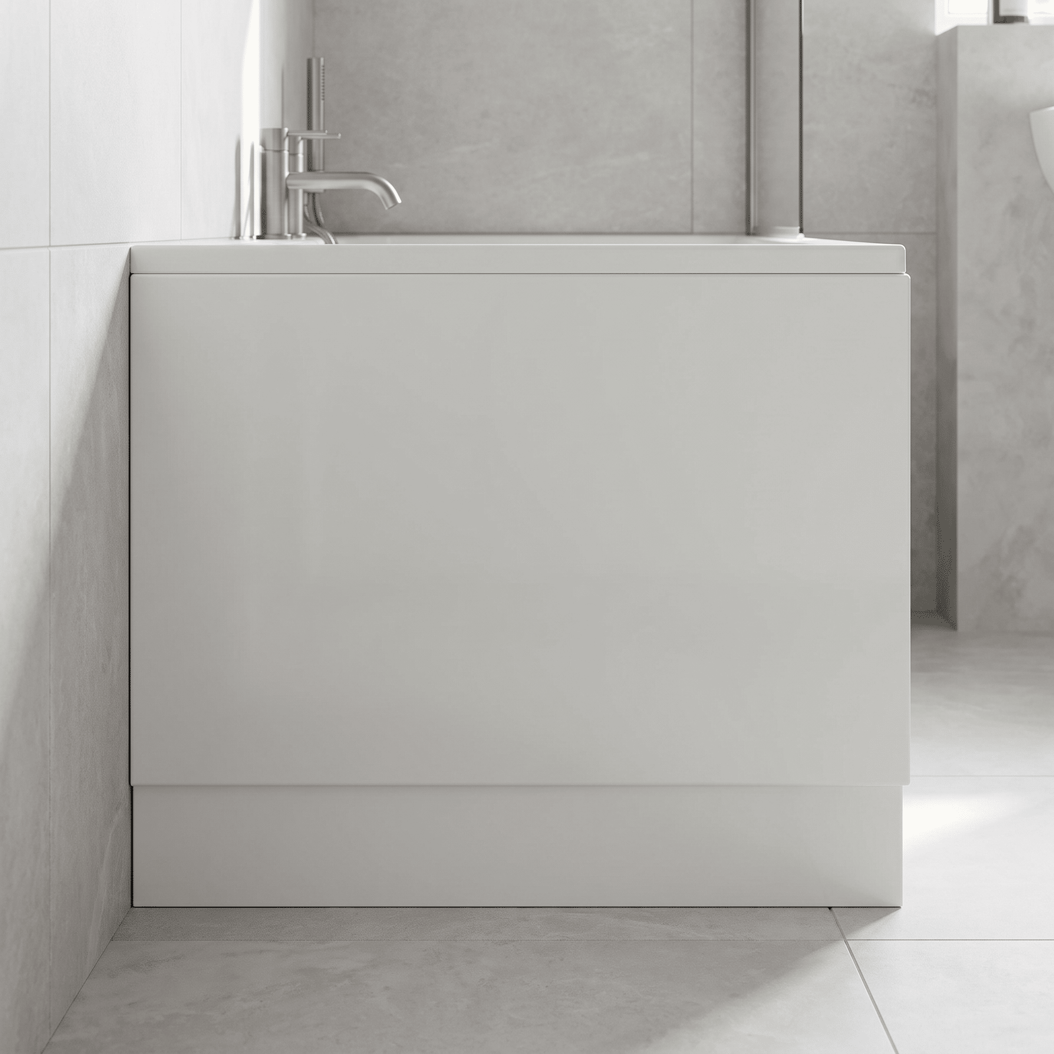 Cove Acrylic End Bath Panel - European White