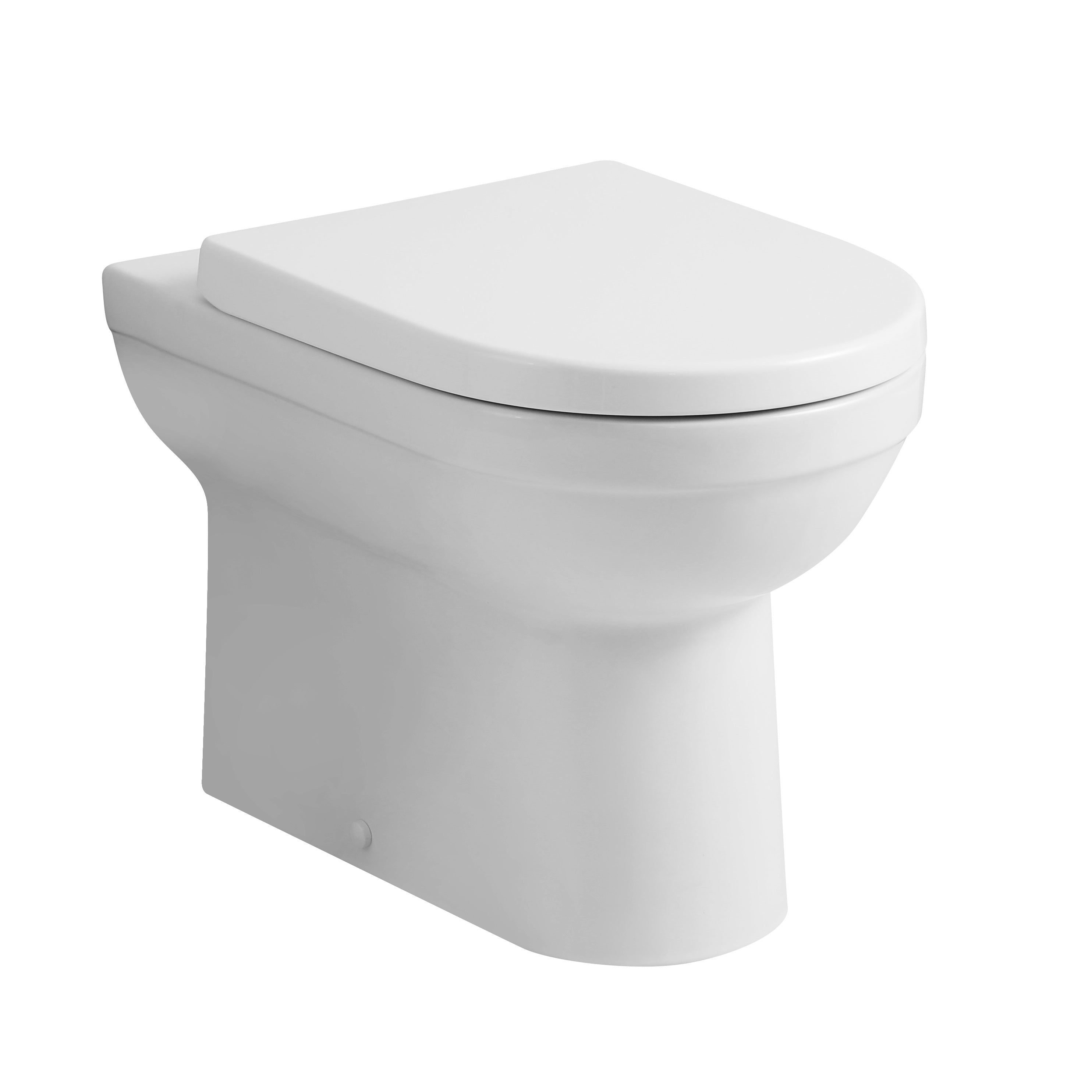 Home4Less Sleek Back to Wall Toilet with Soft Close Seat - White
