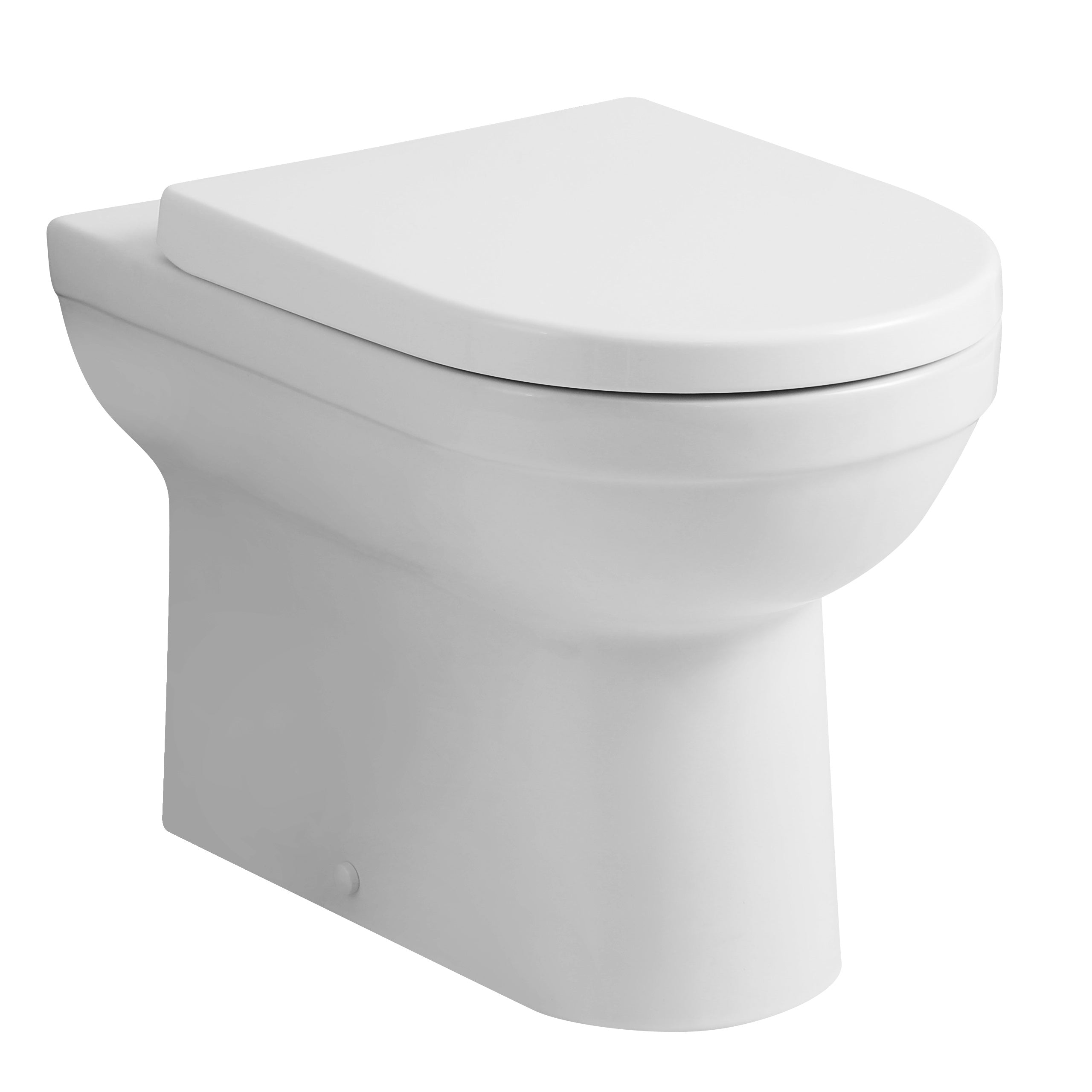 Home4Less Sleek Back to Wall Toilet with Soft Close Seat - White