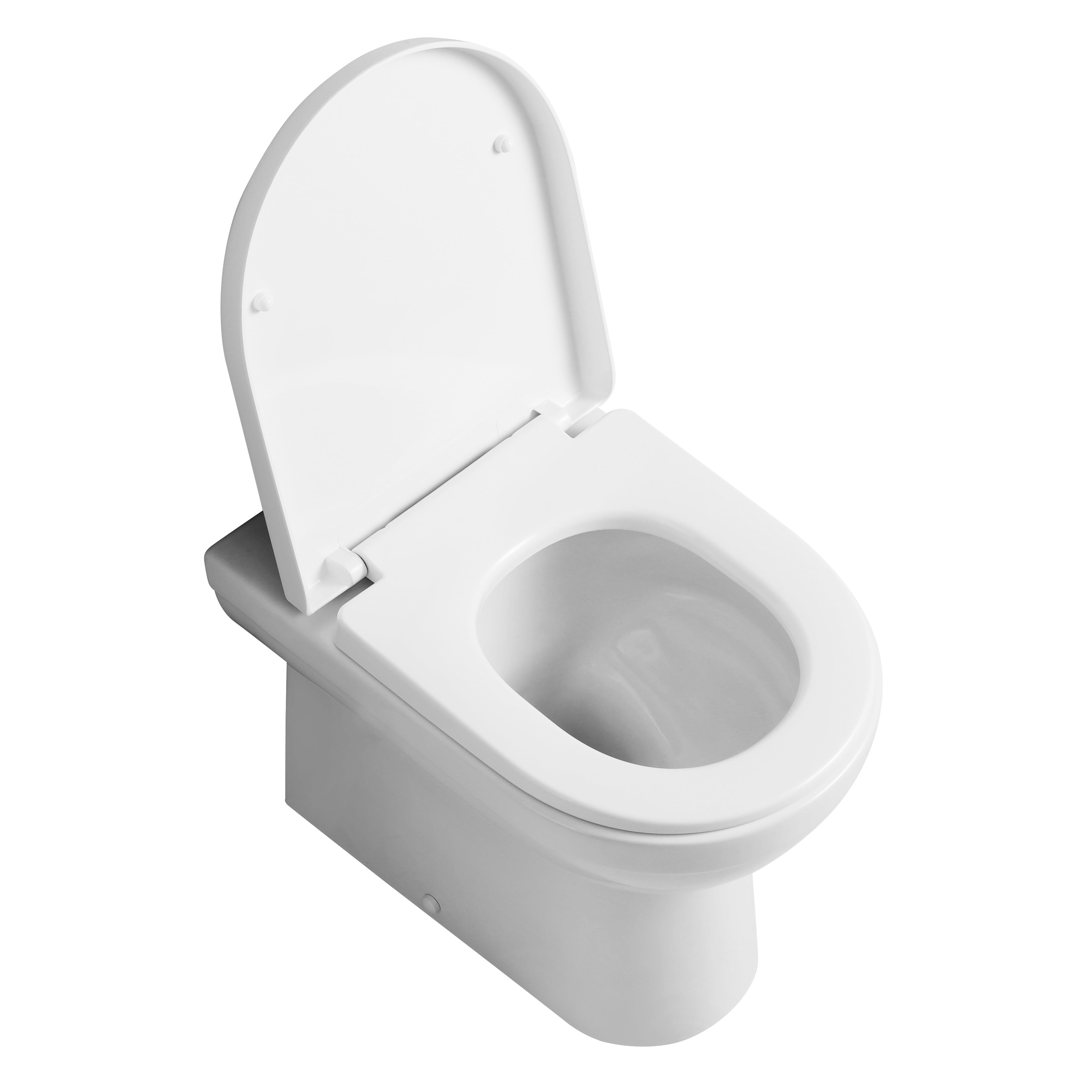 Home4Less Sleek Back to Wall Toilet with Soft Close Seat - White