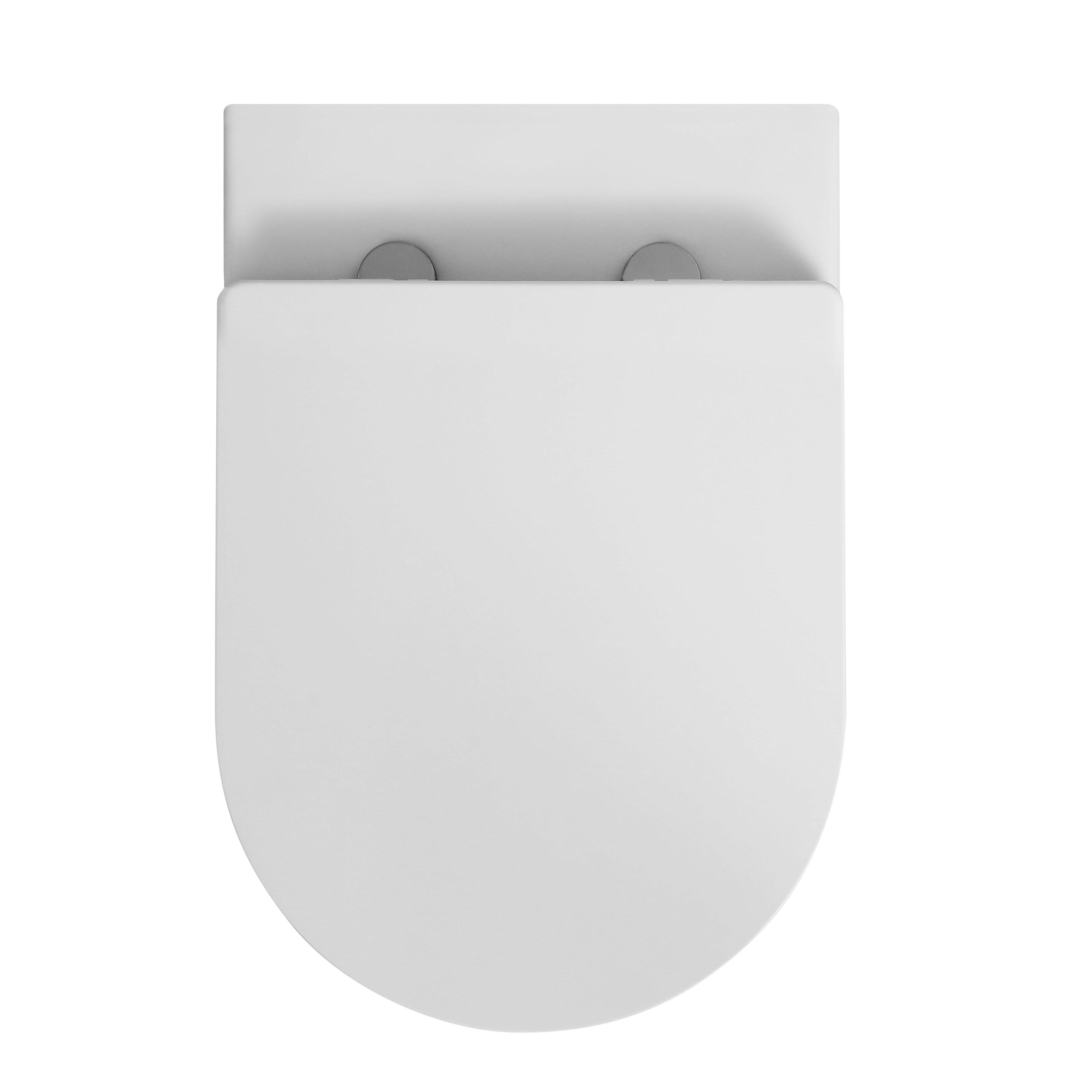 Home4Less Sleek Back to Wall Toilet with Soft Close Seat - White