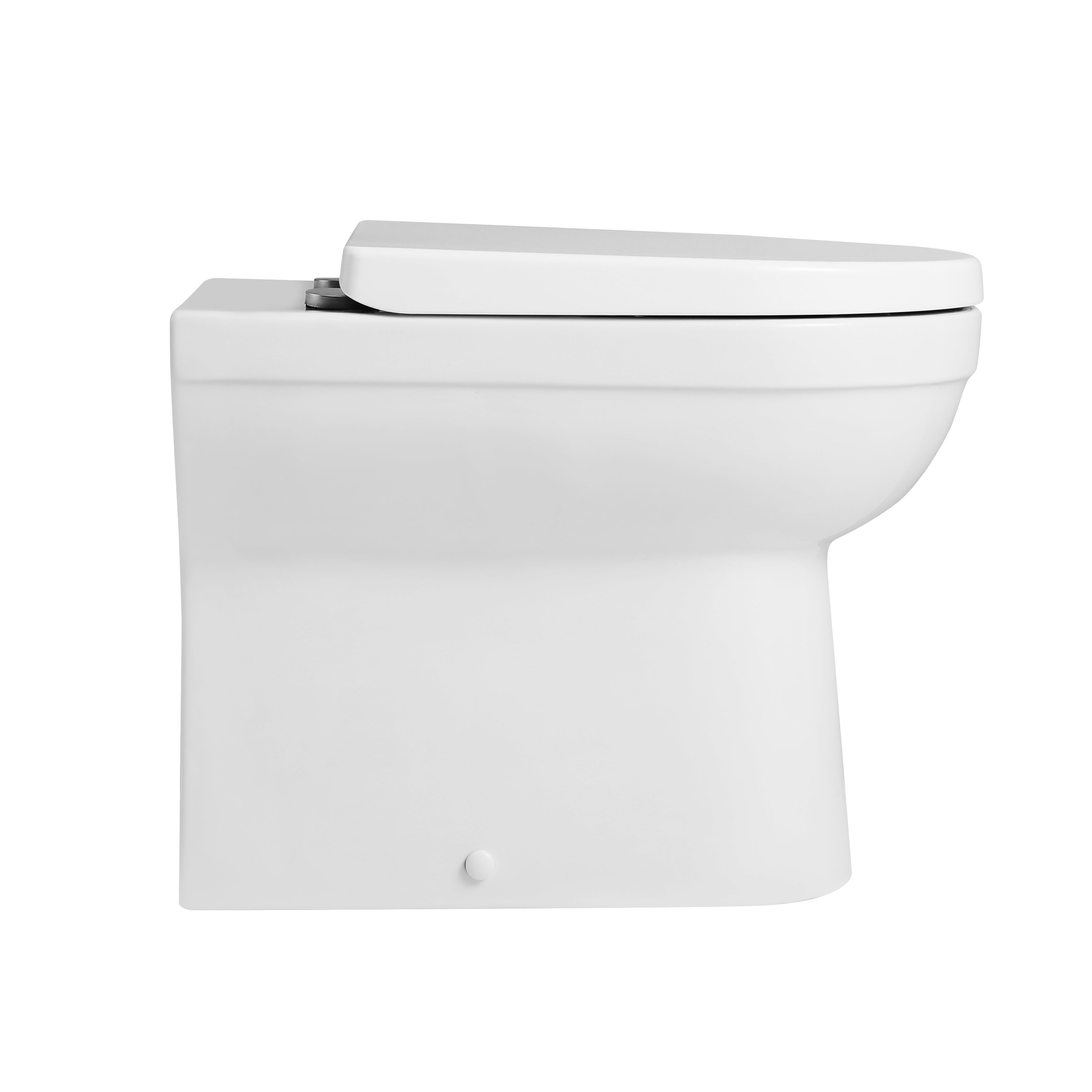 Home4Less Sleek Back to Wall Toilet with Soft Close Seat - White