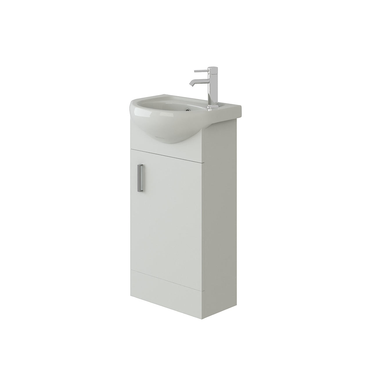 VeeBath Cove 400mm 1 Door Cloakroom Floorstanding Vanity Unit With Basin