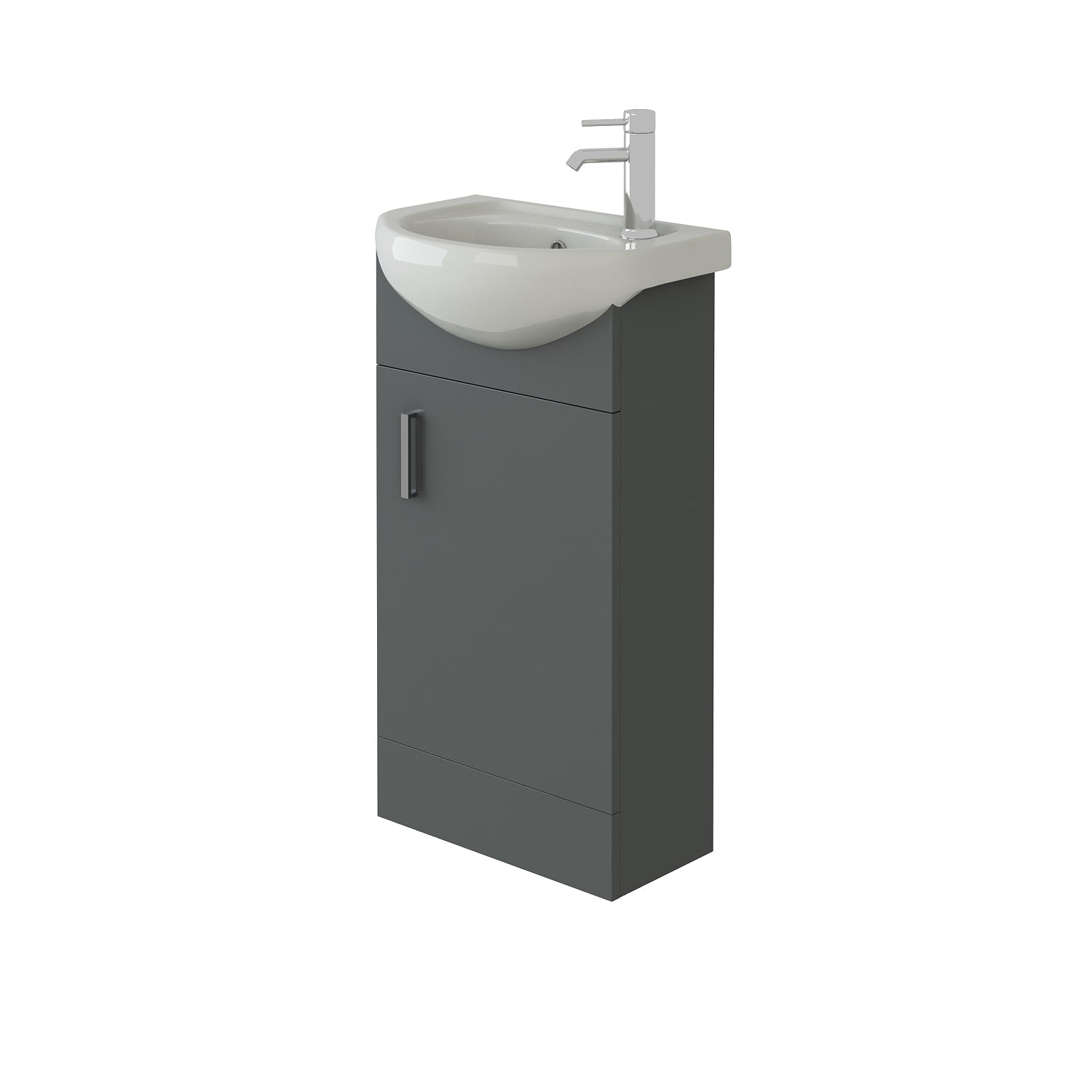 VeeBath Cove 400mm 1 Door Cloakroom Floorstanding Vanity Unit With Basin