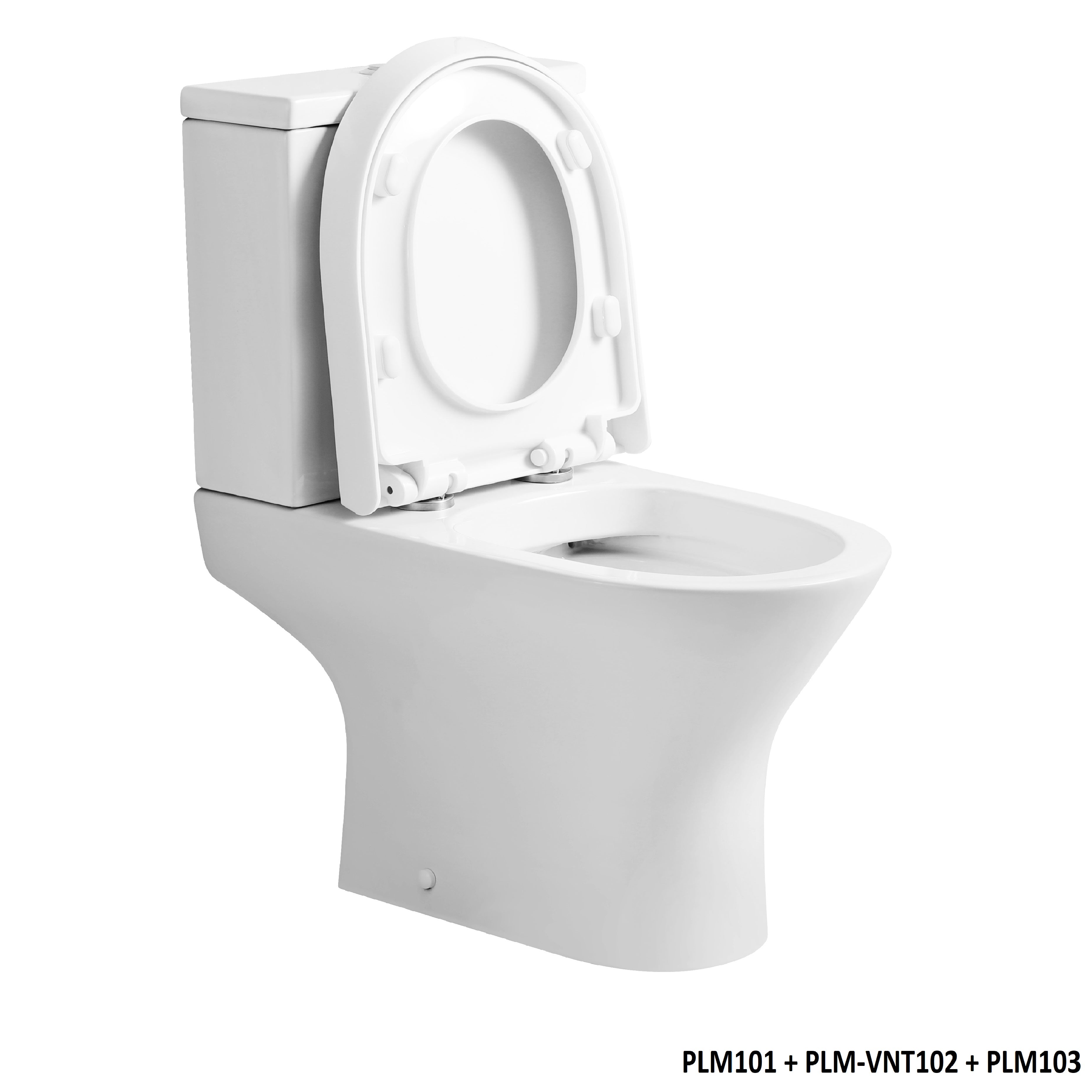 Palma Close Coupled Toilet with Cistern & Soft Close Seat Options - White