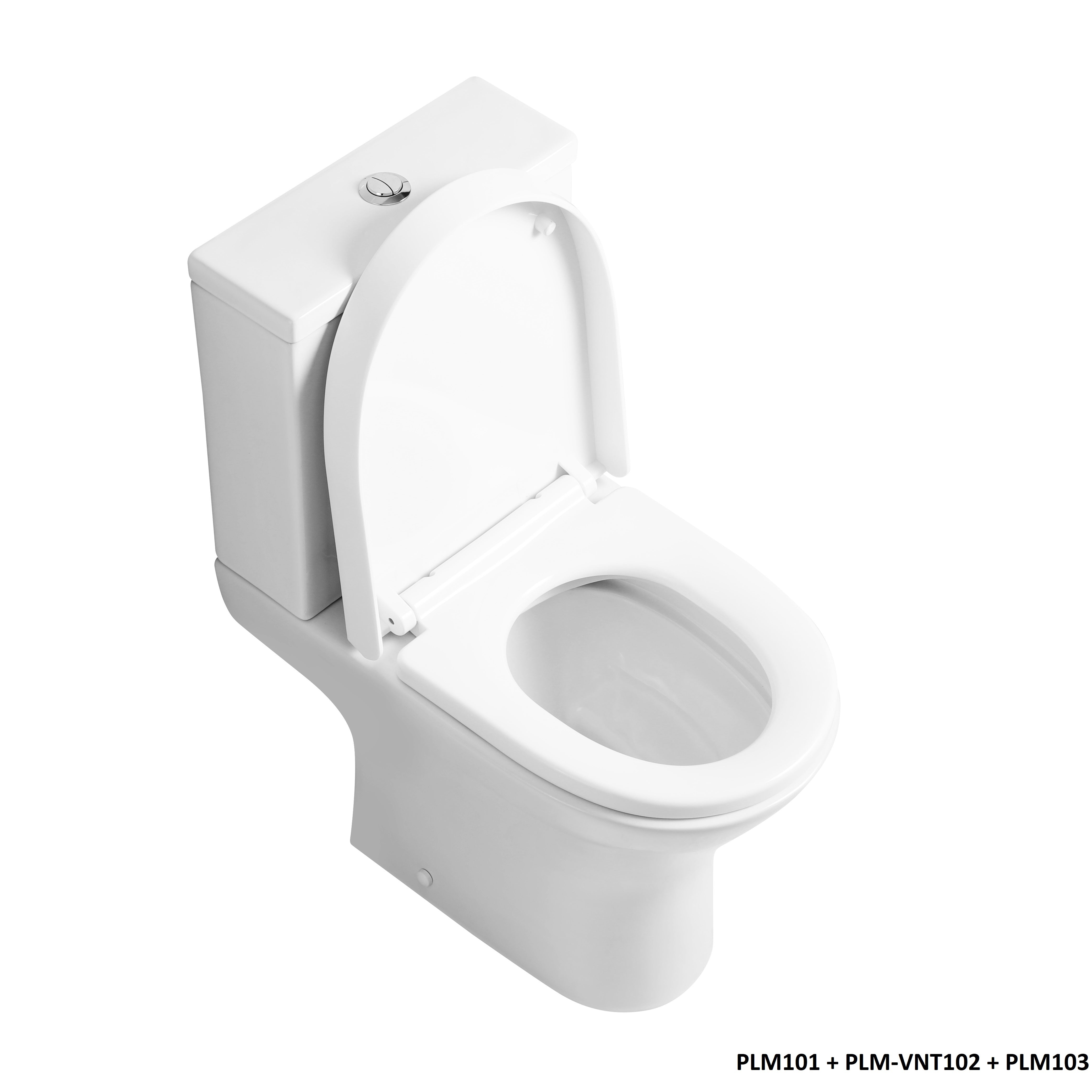 Palma Close Coupled Toilet with Cistern & Soft Close Seat Options - White