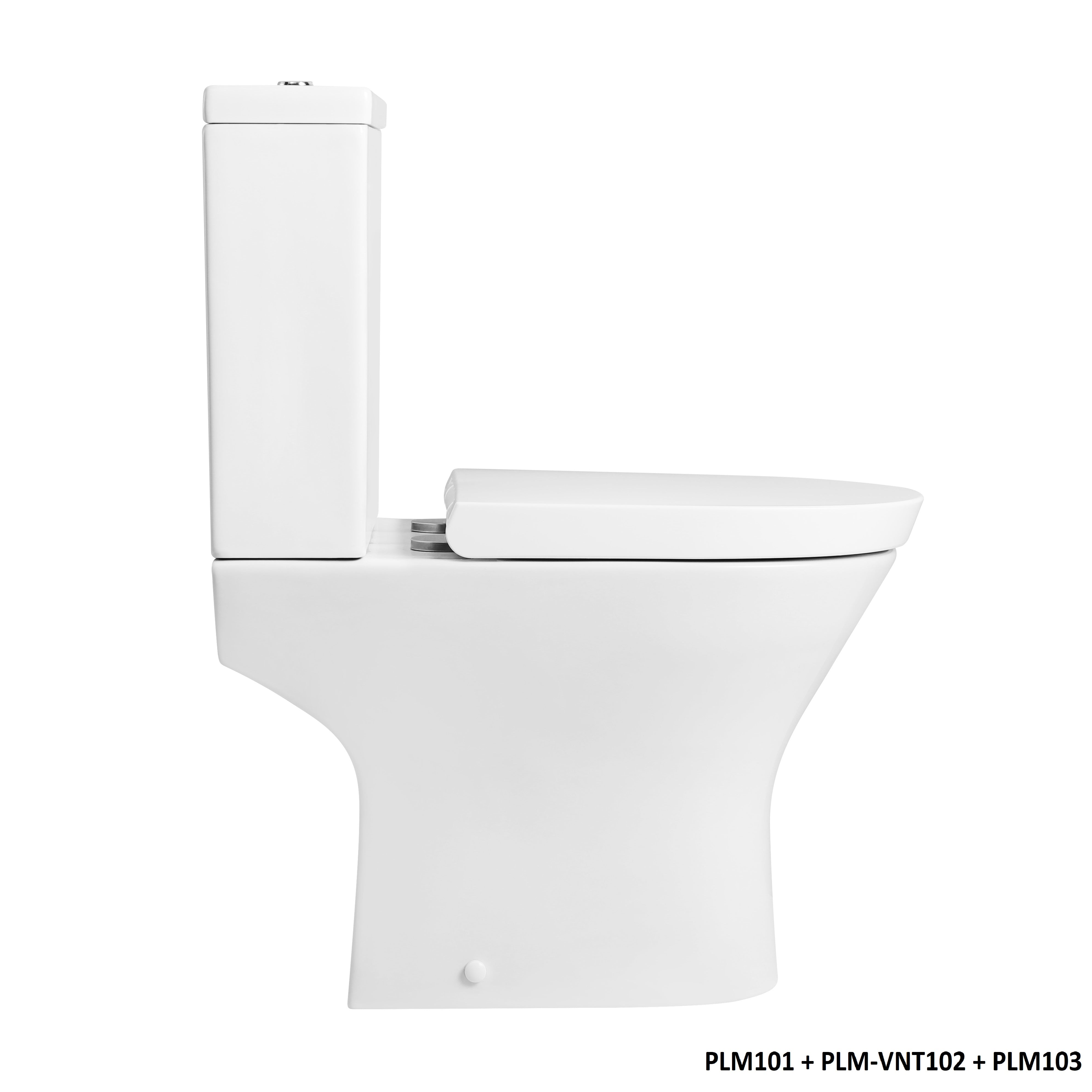 Palma Close Coupled Toilet with Cistern & Soft Close Seat Options - White
