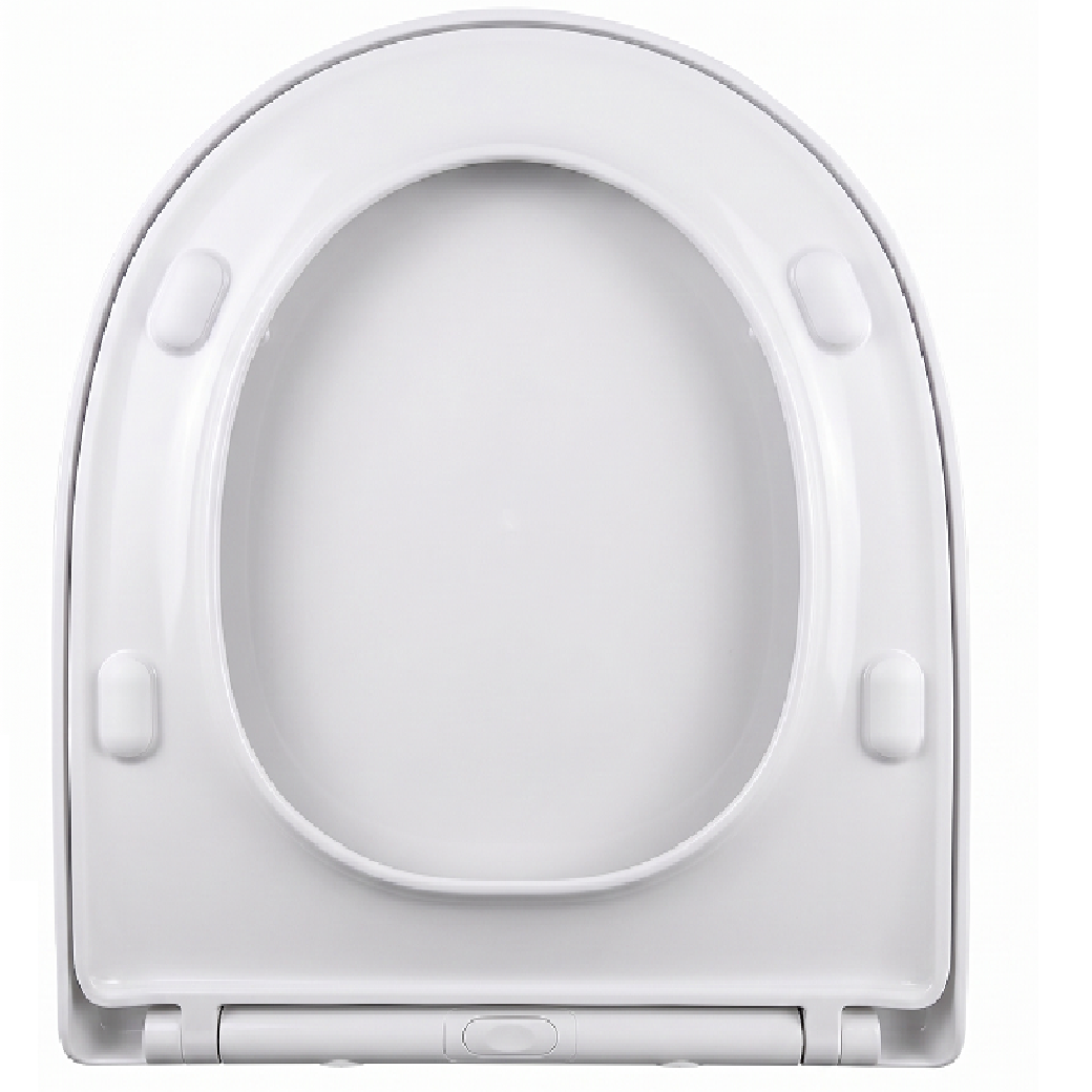 Palma Modern D Shape Soft Close Toilet Seat - White