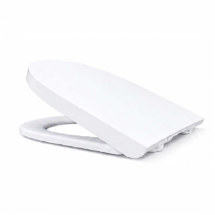 Palma Modern D Shape Soft Close Toilet Seat - White