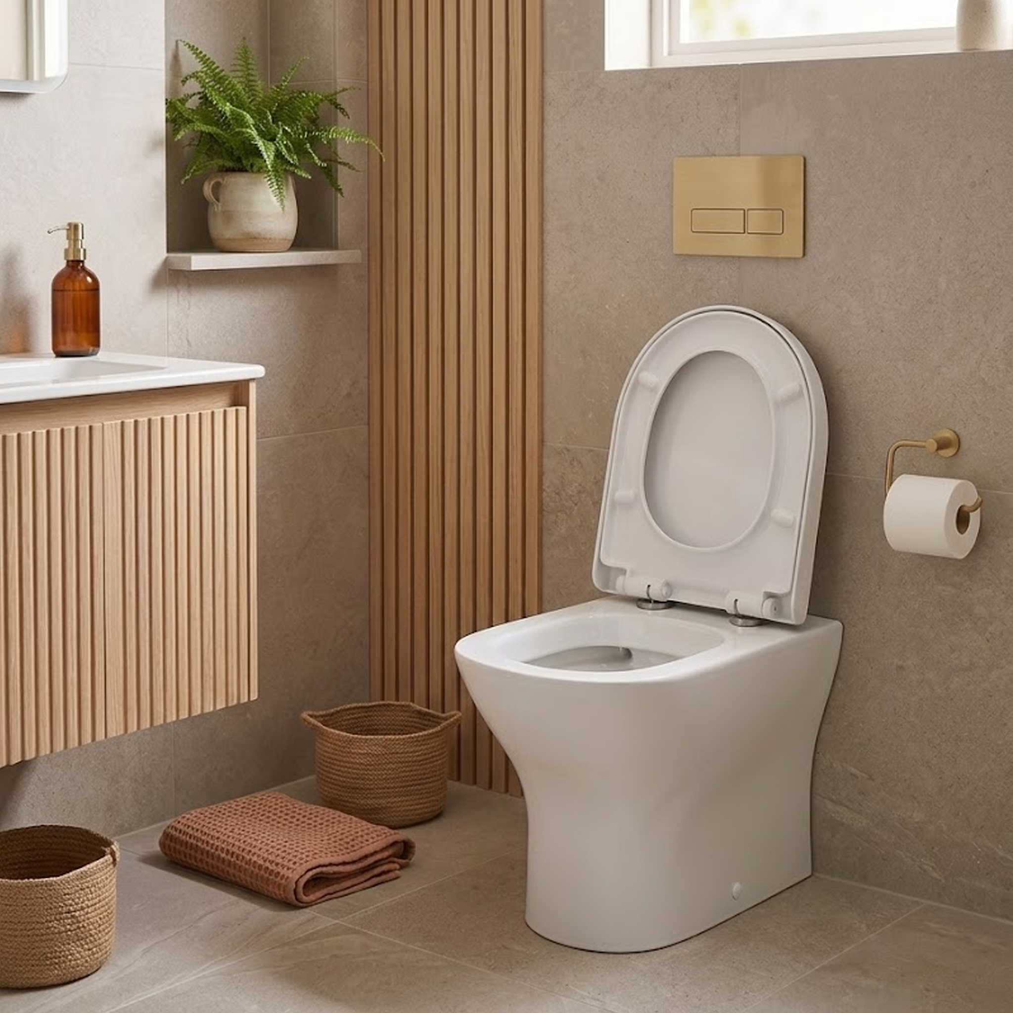 Palma Rimless Back to wall Toilet With Soft Close Seat Options - Whte