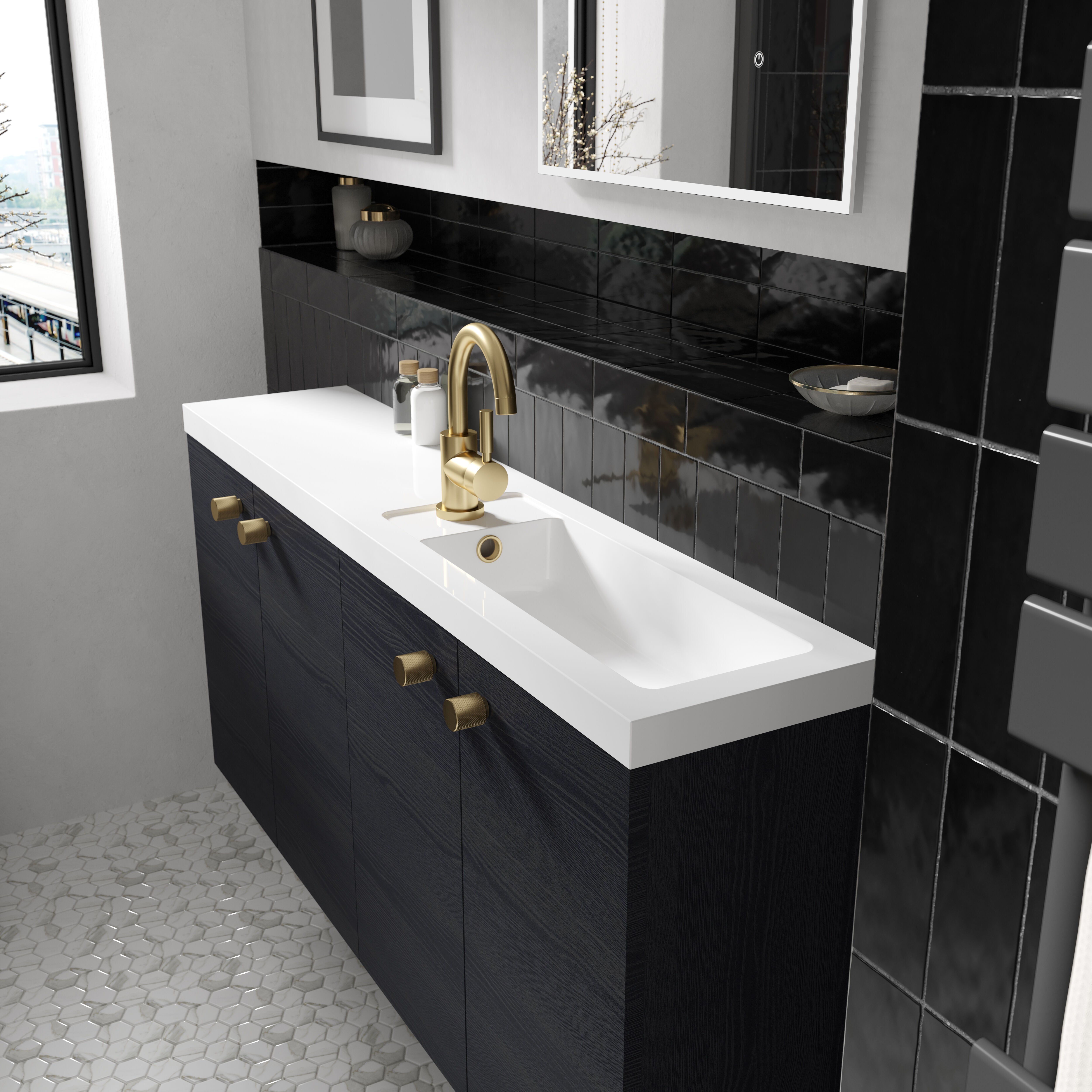 Meander Tec Single Lever Side Action Mono Basin Mixer Tap with Waste