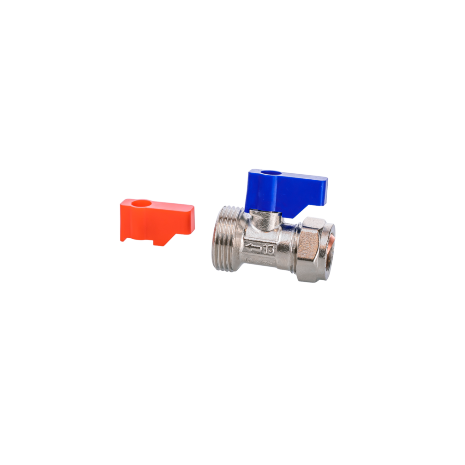 VeeBath 15mm x 3/4" Straight Machine Valve