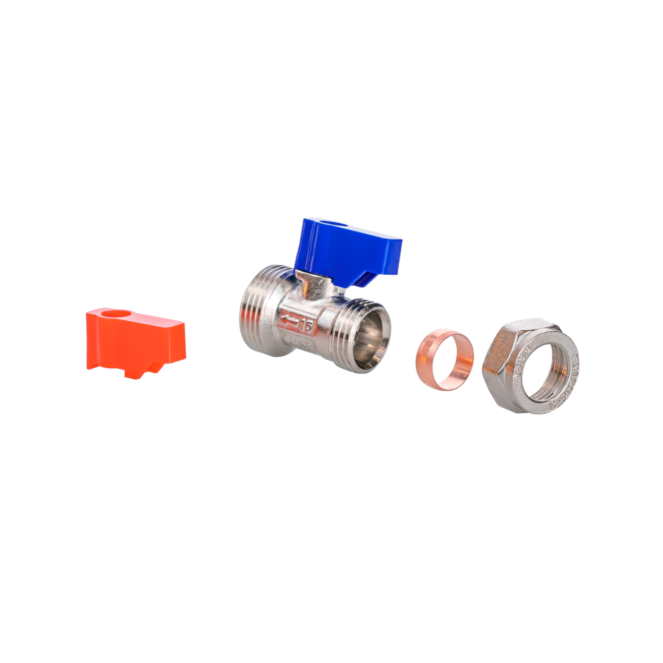 VeeBath 15mm x 3/4" Straight Machine Valve