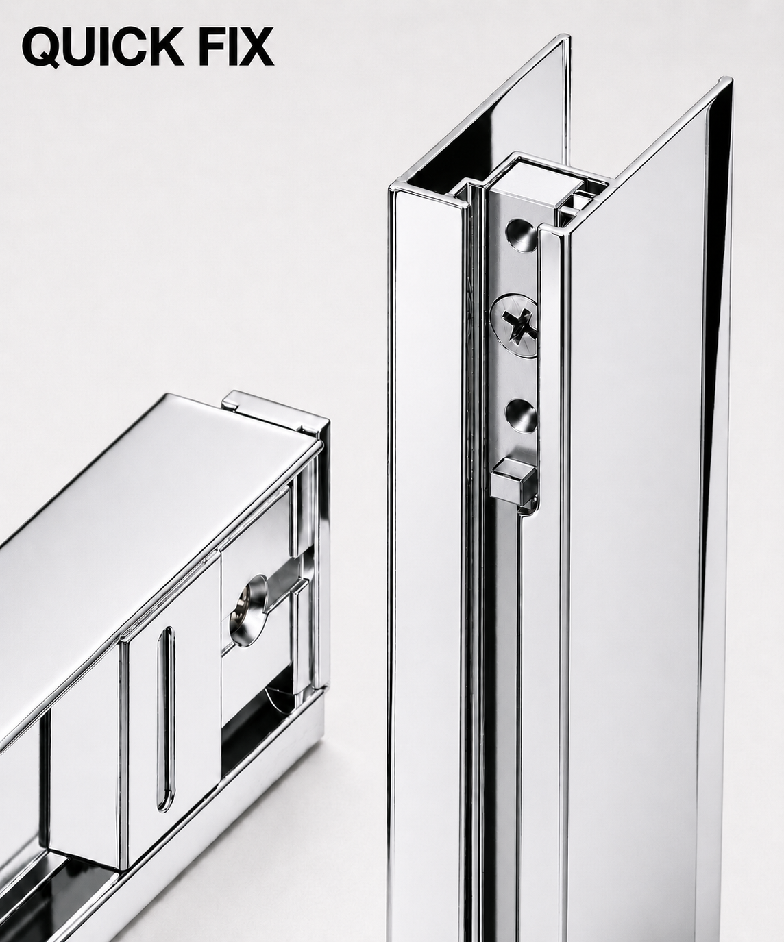Solis 6mm Glass Sliding Door Offset Quadrant Shower Enclosure - Chrome