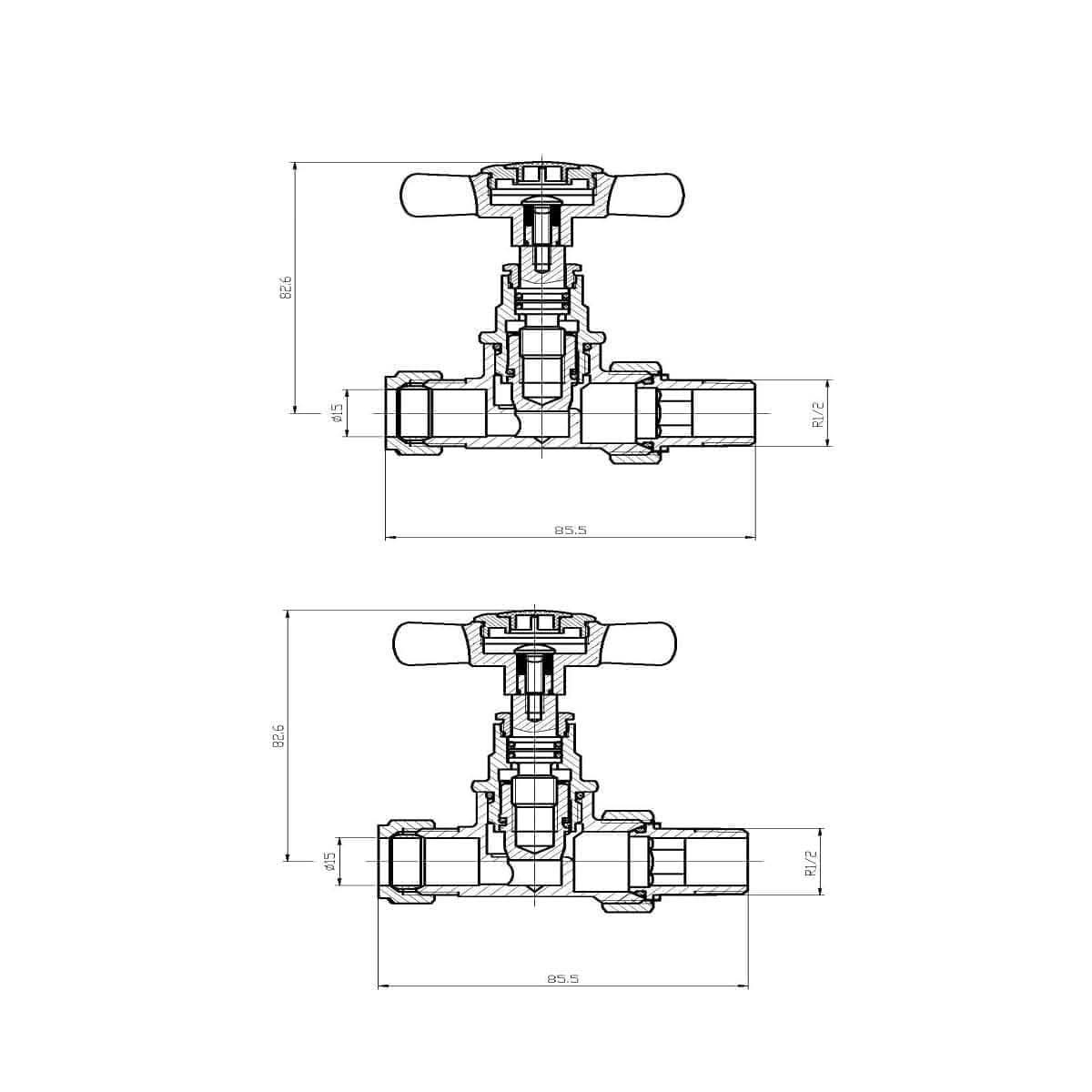 Regency Traditional Radiator Valve - Pair