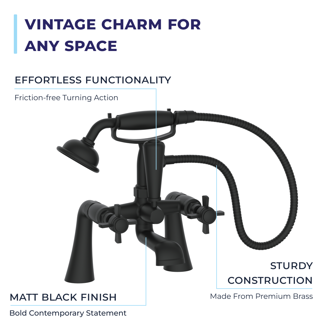 Ripple Traditional Bath Shower Mixer Tap
