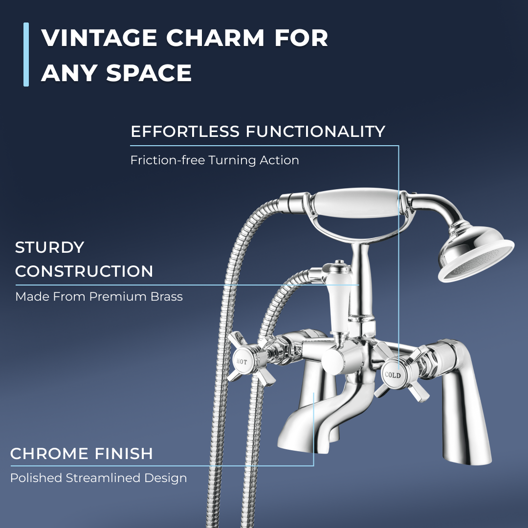 Ripple Traditional Bath Shower Mixer Tap