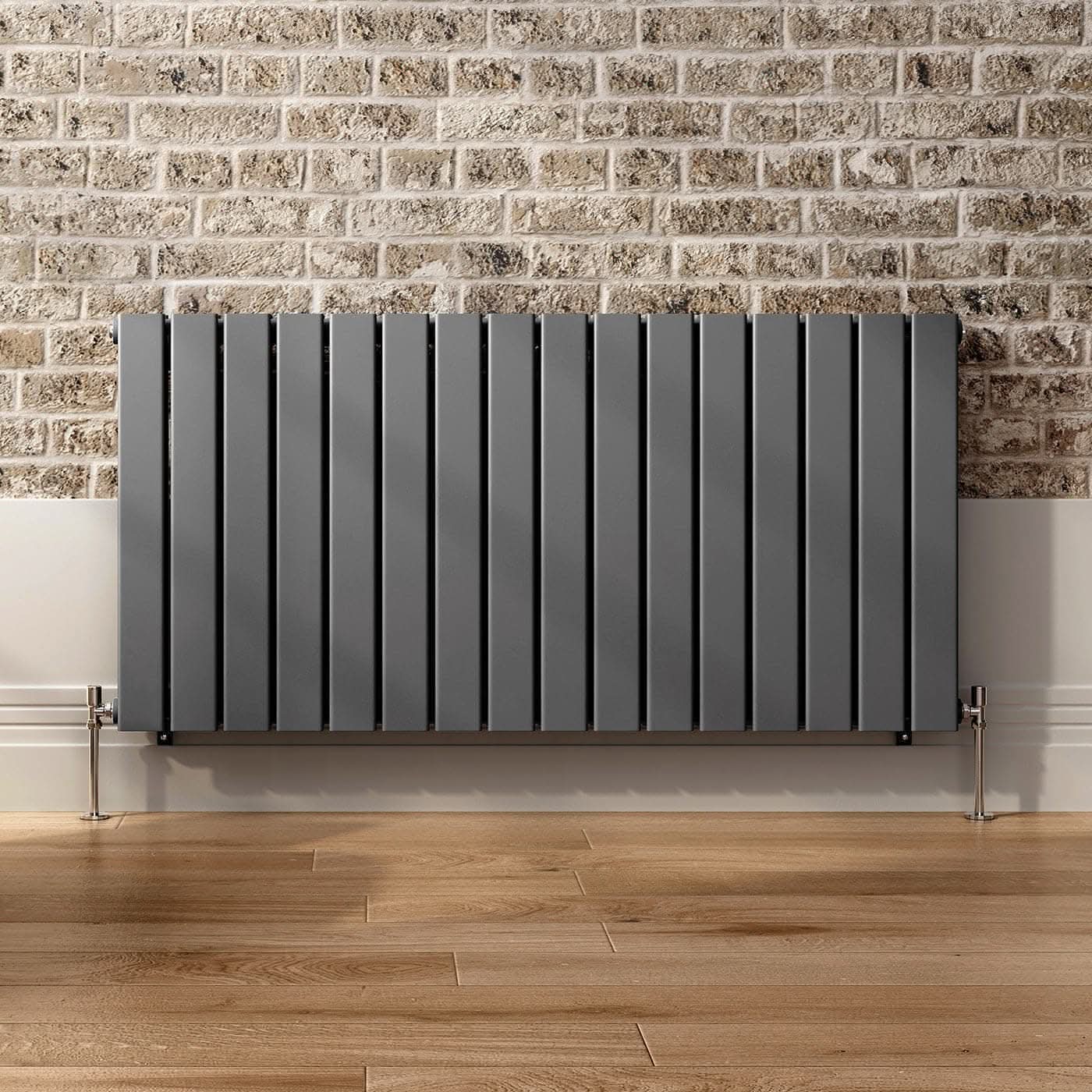 iBathUK Apex Horizontal Double Panel Slim Flat Radiator, Designer Radiator, UK Radiators, Slim Radiators