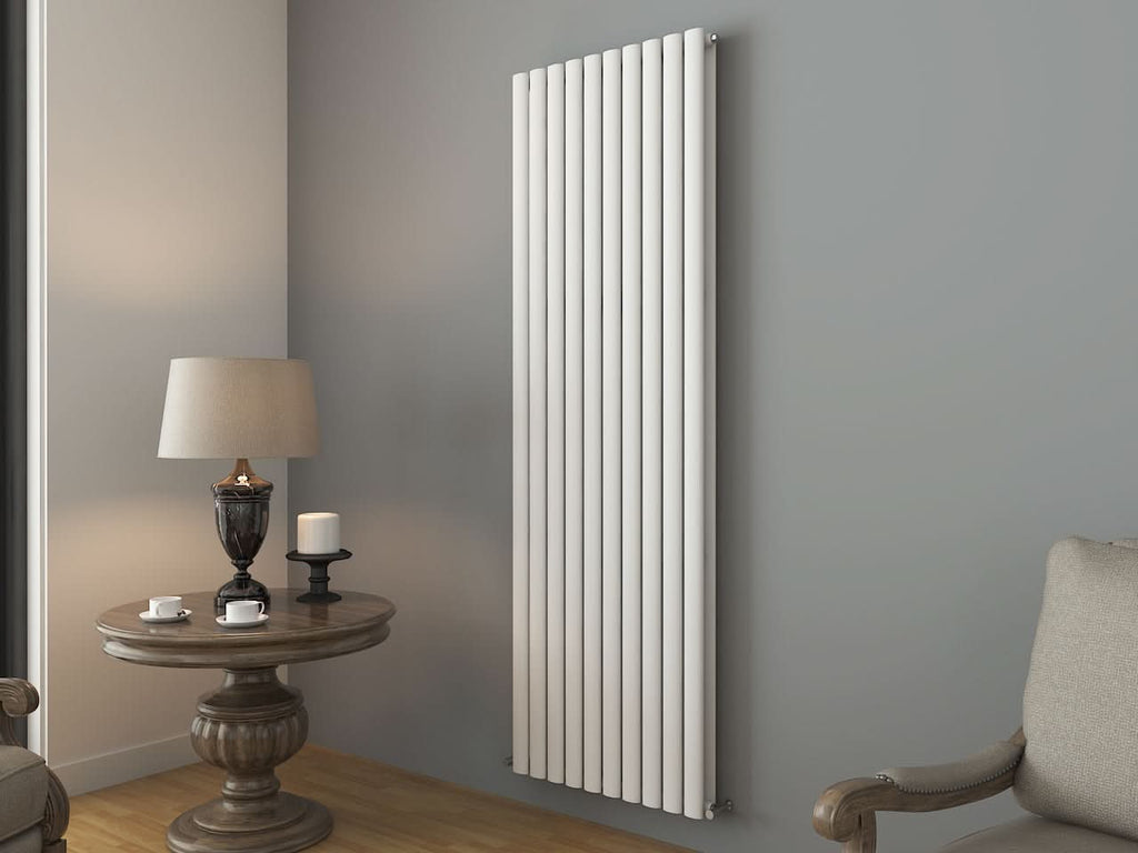 Designer Panel Radiator iBathUK Strata Vertical Double Panel Radiator, Designer Radiator