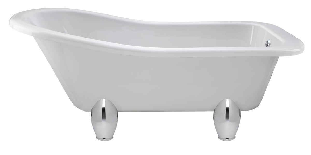 Horizon Freestanding Slipper Bath With Legs - White