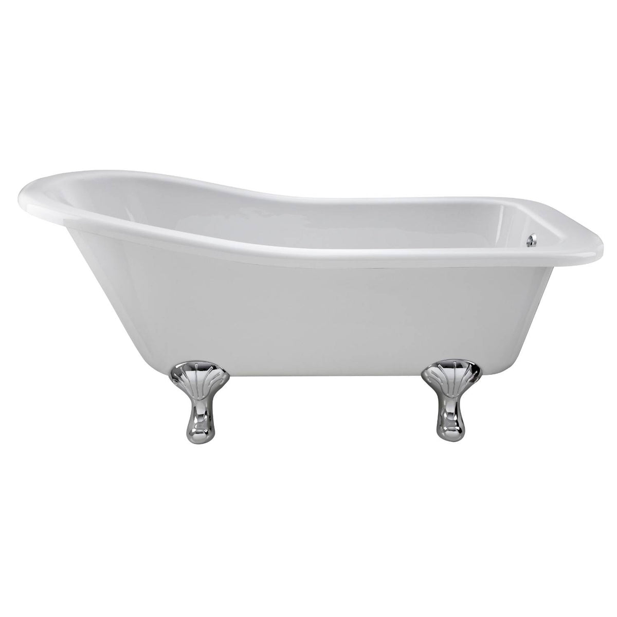 Horizon Freestanding Slipper Bath With Legs - White