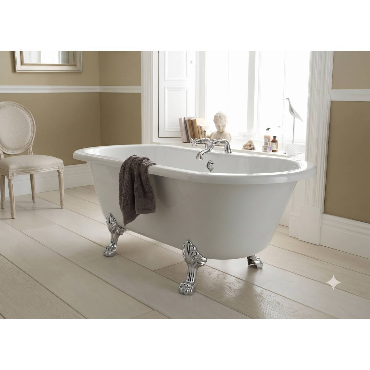 Rivano Double Ended Freestanding Bath - White