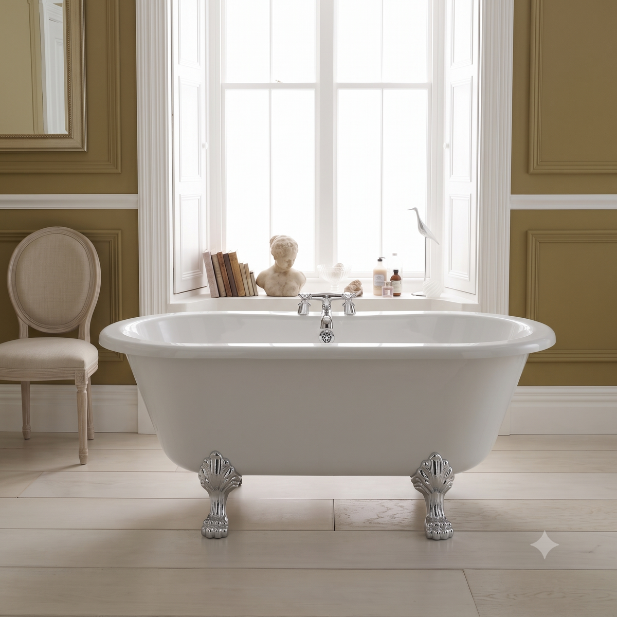 Rivano Double Ended Freestanding Bath - White